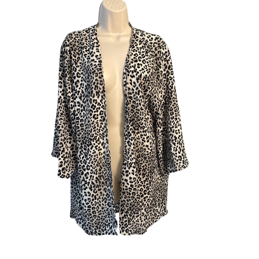 Dress Up Womens Leopard Print Kimono Cardigan SJ1009-10 Large New